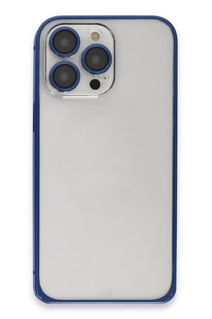 Joko Apple iPhone 15 Pro Metal Bumper Mat Kapak - Lacivert