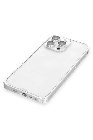 Joko Apple iPhone 15 Pro Max Metal Bumper Mat Kapak - Gümüş