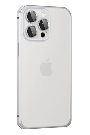 Joko Apple iPhone 15 Pro Max Metal Bumper Mat Kapak - Gümüş