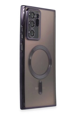 Uray store Samsung Galaxy Note 20 Ultra Kılıf Kross Magneticsafe Kapak - Mor