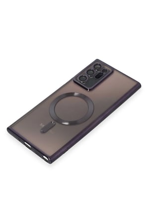 Uray store Samsung Galaxy Note 20 Ultra Kılıf Kross Magneticsafe Kapak - Mor
