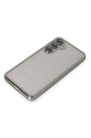 Uray store Samsung Galaxy S23 FE Kılıf Razer Lensli Silikon - Gümüş