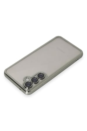 Uray store Samsung Galaxy S23 FE Kılıf Razer Lensli Silikon - Gümüş