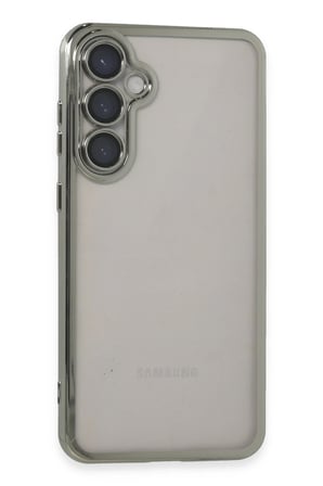 Uray store Samsung Galaxy S23 FE Kılıf Razer Lensli Silikon - Gümüş