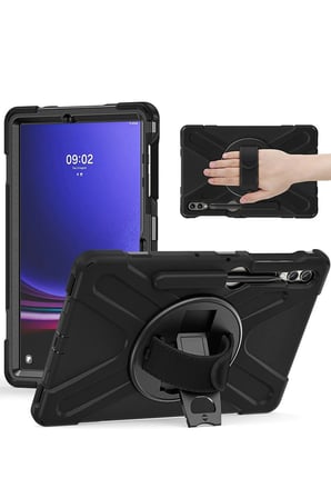 Uray store Samsung Galaxy X610 Tab S9 FE Plus 12.4 Kılıf Amazing Tablet Kapak - Siyah