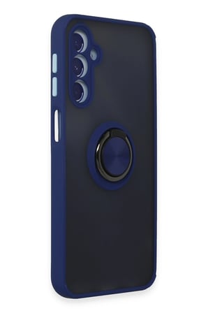 Uray store Samsung Galaxy M34 5G Kılıf Montreal Yüzüklü Silikon Kapak - Lacivert