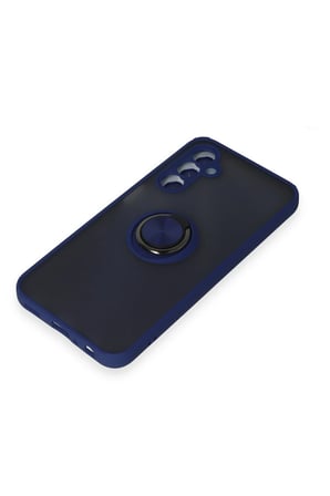 Uray store Samsung Galaxy M34 5G Kılıf Montreal Yüzüklü Silikon Kapak - Lacivert