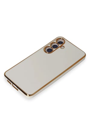 Uray store Samsung Galaxy S24 Plus Kılıf Volet Silikon - Beyaz
