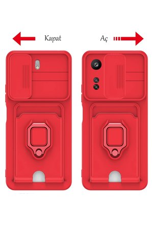Uray store Xiaomi Redmi 13C Kılıf Zuma Kartvizitli Yüzüklü Silikon - Lacivert