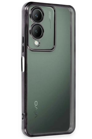 Uray store Vivo Y17S Kılıf Razer Lensli Silikon - Siyah
