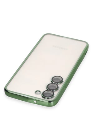 Uray store Samsung Galaxy S24 Kılıf Razer Lensli Silikon - Yeşil
