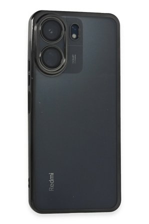 Uray store Xiaomi Redmi 13C Kılıf Razer Lensli Silikon - Siyah