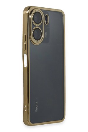 Uray store Xiaomi Redmi 13C Kılıf Razer Lensli Silikon - Gold