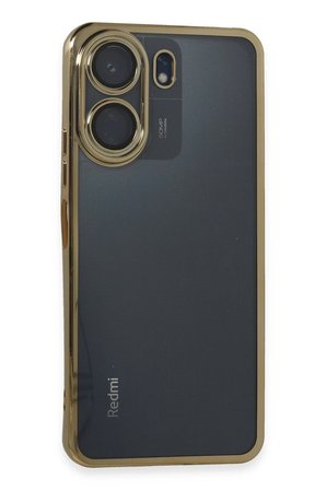 Uray store Xiaomi Redmi 13C Kılıf Razer Lensli Silikon - Gold