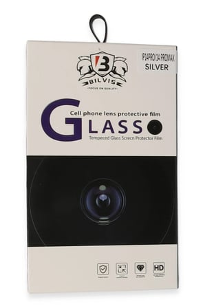 Uray store Apple iPhone 14 Pro Max Bilvis Titan Kamera Lens - Gümüş
