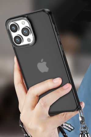 Uray store Apple iPhone 15 Pro Max Kılıf Elegant Kapak - Derin Mor