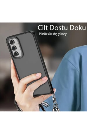 Uray store Samsung Galaxy A14 4G Kılıf Elegant Kapak - Derin Mor