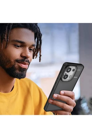 Uray store Xiaomi Redmi Note 13 Pro 4G Kılıf Elegant Kapak - Siyah