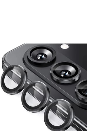 Uray store Samsung Galaxy Z Fold 5 Valdez Metal Kamera Lens - Siyah