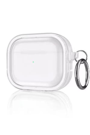 Movenchy Apple Airpods Pro 2 (2.nesil) Shiny Şeffaf Kılıf - Beyaz
