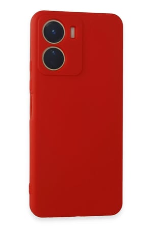 Uray store Vivo Y16 Kılıf First Silikon - Kırmızı