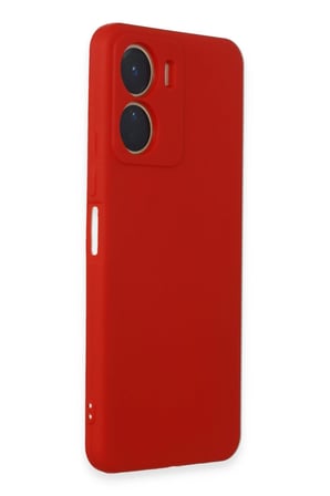 Uray store Vivo Y16 Kılıf First Silikon - Kırmızı