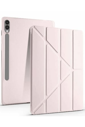 Uray store Samsung Galaxy X510 Tab S9 FE 11 Kılıf Kalemlikli Mars Tablet Kılıfı - Rose Gold