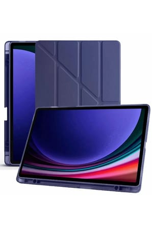 Uray store Samsung Galaxy X510 Tab S9 FE 11 Kılıf Kalemlikli Mars Tablet Kılıfı - Lacivert