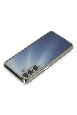 Uray store Samsung Galaxy A35 5G Kılıf Razer Lensli Silikon - Gümüş