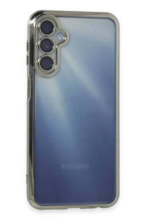 Uray store Samsung Galaxy A35 5G Kılıf Razer Lensli Silikon - Gümüş