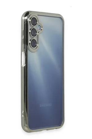 Uray store Samsung Galaxy A55 5G Kılıf Razer Lensli Silikon - Gümüş