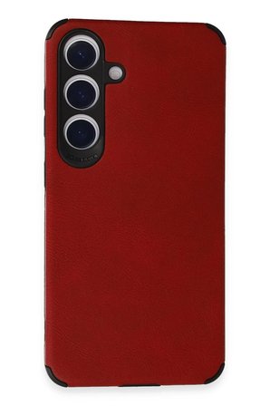 Uray store Samsung Galaxy S24 Kılıf Loop Deri Silikon - Kırmızı