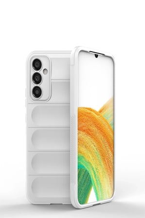 Uray store Samsung Galaxy A15 4G Kılıf Optimum Silikon - Krem