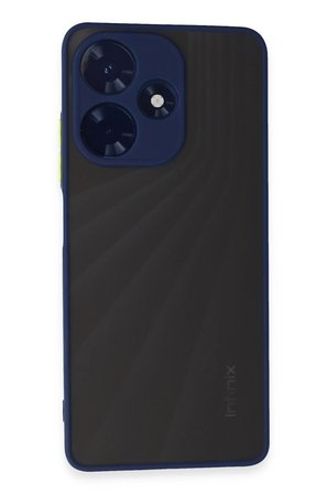 Uray store İnfinix Hot 30 4G Kılıf Montreal Silikon Kapak - Lacivert