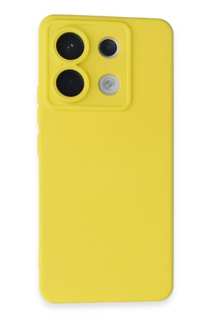 Uray store Xiaomi Redmi Note 13 Pro 5G Kılıf Nano içi Kadife Silikon - Sarı