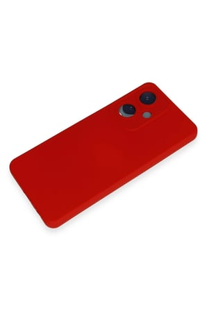 Uray store Vivo Y17S Kılıf Nano içi Kadife Silikon - Kırmızı