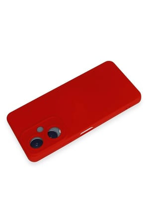 Uray store Vivo Y17S Kılıf Nano içi Kadife Silikon - Kırmızı