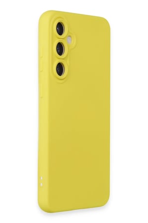 Uray store Samsung Galaxy S24 Kılıf Nano içi Kadife Silikon - Sarı