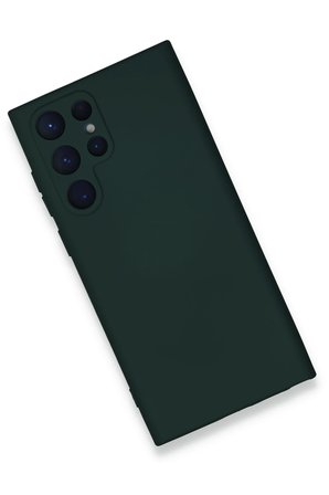 Uray store Samsung Galaxy S24 Ultra Kılıf Nano içi Kadife Silikon - Koyu Yeşil