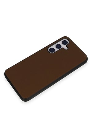 Uray store Samsung Galaxy S24 Kılıf Taft Kapak - Kahverengi