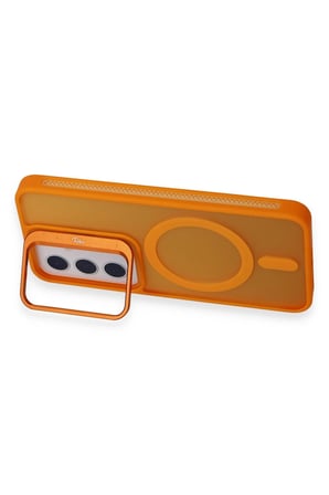 Joko Samsung Galaxy S24 Flet Lens Magsafe Kapak - Turuncu