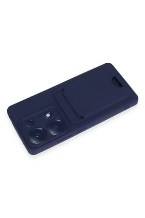 Uray store Xiaomi Redmi Note 13 Pro 4G Kılıf Kelvin Kartvizitli Silikon - Lacivert