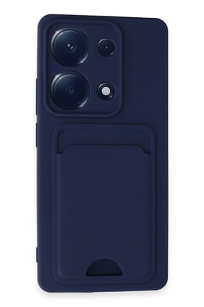 Uray store Xiaomi Redmi Note 13 Pro 4G Kılıf Kelvin Kartvizitli Silikon - Lacivert