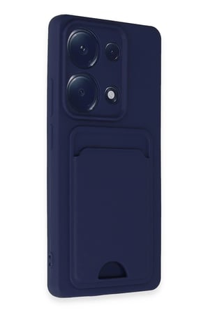 Uray store Xiaomi Redmi Note 13 Pro 4G Kılıf Kelvin Kartvizitli Silikon - Lacivert