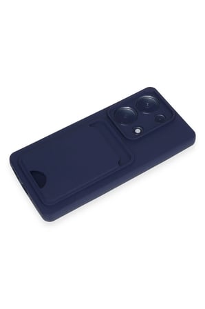 Uray store Xiaomi Redmi Note 13 Pro 4G Kılıf Kelvin Kartvizitli Silikon - Lacivert