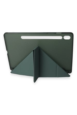 Uray store Samsung Galaxy Tab A9 Kılıf Kalemlikli Mars Tablet Kılıfı - Koyu Yeşil