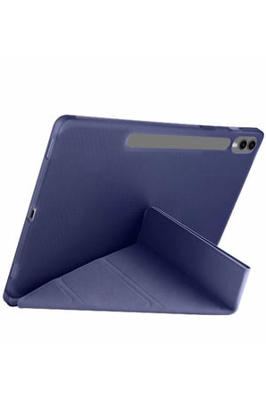 Uray store Samsung Galaxy X610 Tab S9 FE Plus 12.4 Kılıf Kalemlikli Mars Tablet Kılıfı - Lacivert