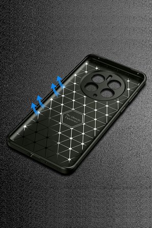 Uray store Realme 12 Pro Plus Kılıf Auto Focus Karbon Kapak - Siyah