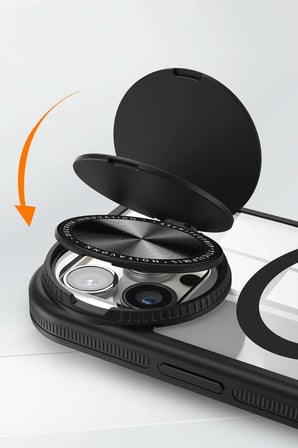 Uray store Apple iPhone 14 Pro Max Kılıf Teleskop Lens Magsafe Silikon Kapak - Derin Mor