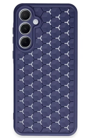Uray store Samsung Galaxy A35 5G Kılıf Petek Silikon Kapak - Lacivert